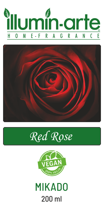 Red Rose Mikado 200ml - illumin-arte